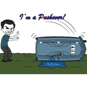 Pushover PortaPotty Mens VinDicktive White 100% Poly Short Sleeve T Shirt XL